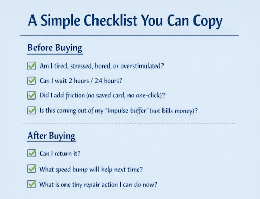 A simple checklist you can use