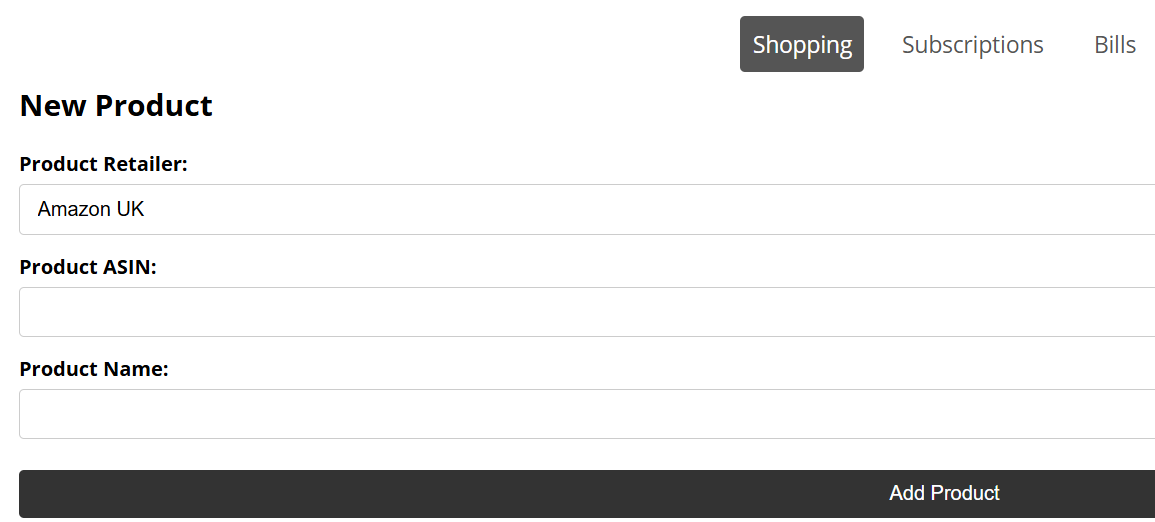 NeuroMoney shopping planner interface designed for ADHD and Autistic Users